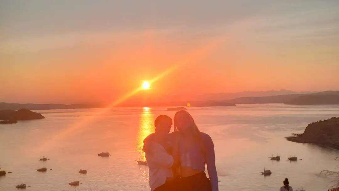 Amazing sunrise in Padar Island